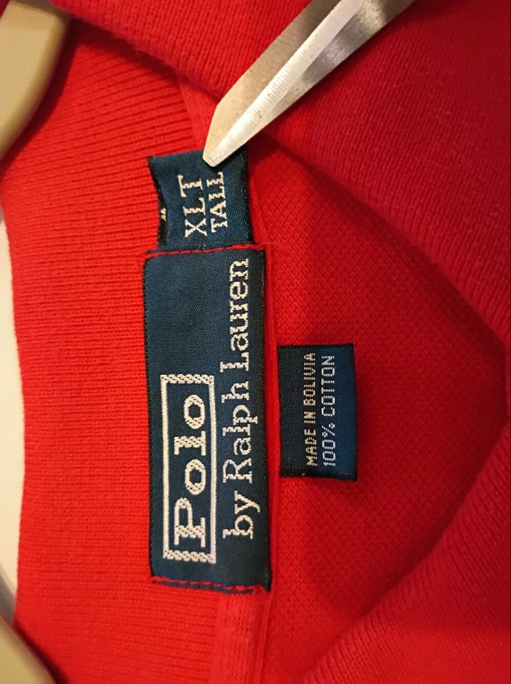 VTG Men's‎ Polo Ralph Lauren Red Classic Cotton Polo Shirt Sz XLT